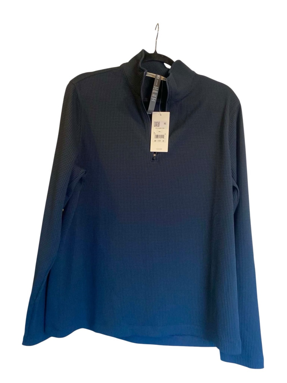 NWT Vuori Men’s LW Tech Waffle 1/4 Zip INK Size Large